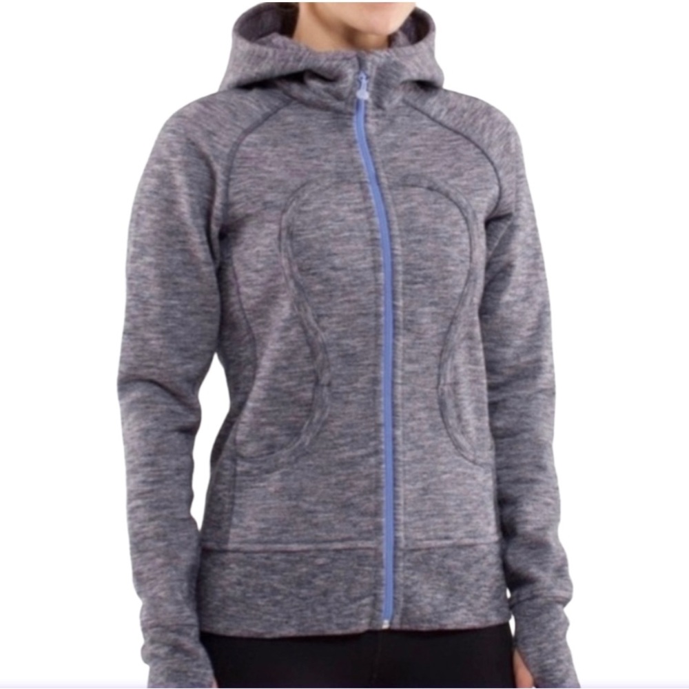 Lululemon Scuba Hoodie Heathered Blue Gray size 4